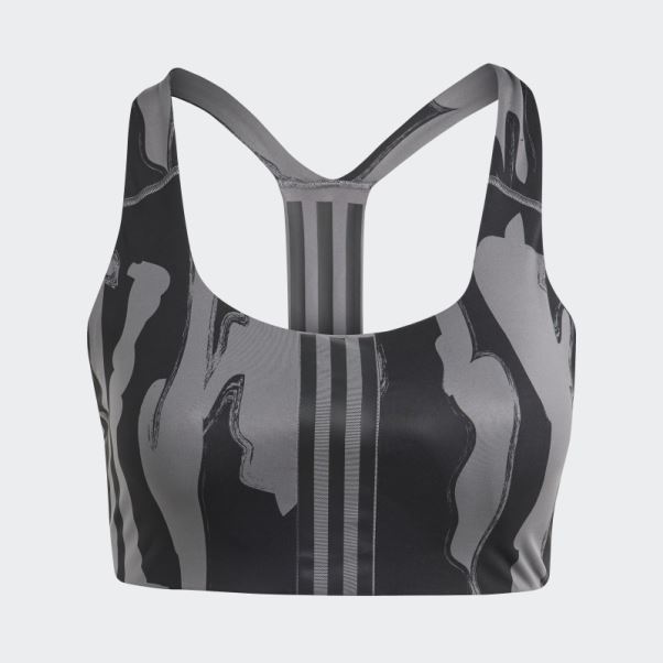 Thebe Magugu Training Soutien-gorge à Maintien Moyen (taille Plus) Gris Adidas
