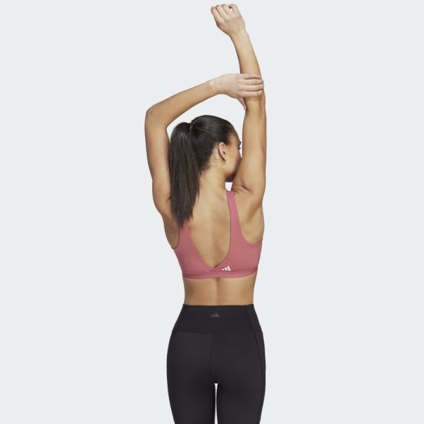 Soutien-gorge D'allaitement à Maintien Léger Adidas Yoga Essentials Studio Rose