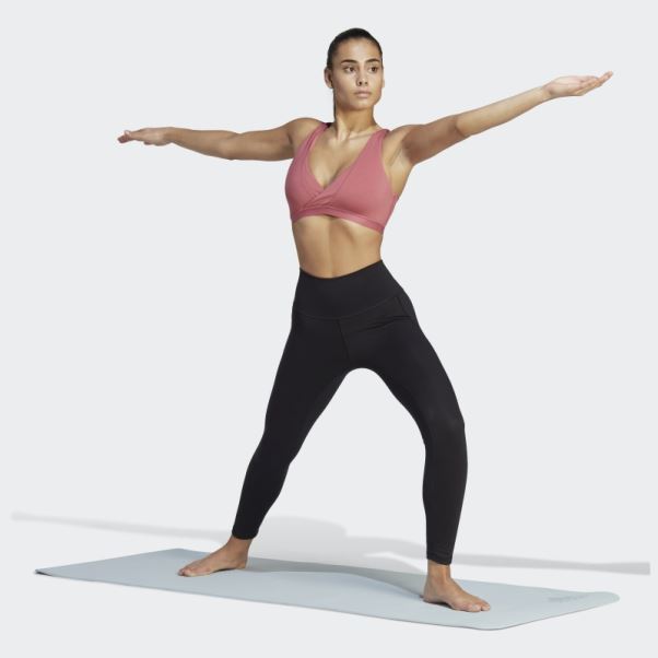 Soutien-gorge D'allaitement à Maintien Léger Adidas Yoga Essentials Studio Rose