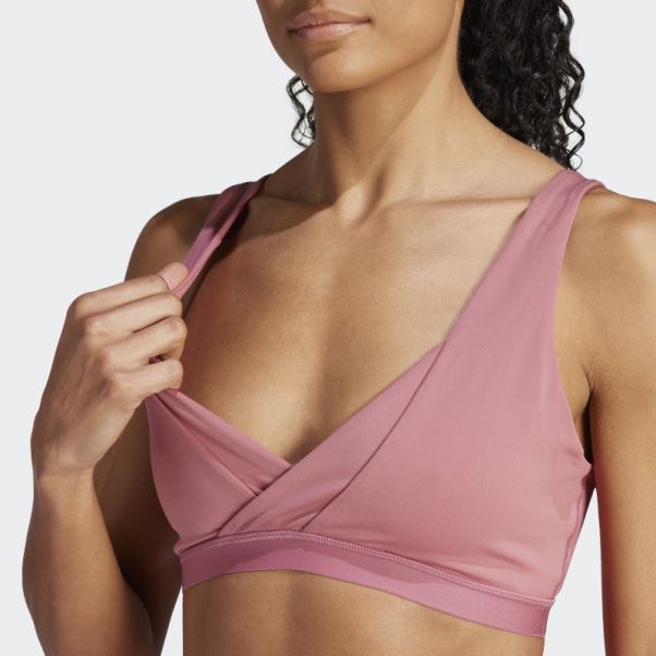 Soutien-gorge D'allaitement à Maintien Léger Adidas Yoga Essentials Studio Rose