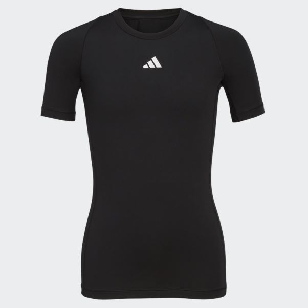 Top Techfit Manches Courtes Noir Adidas