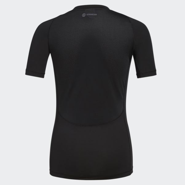 Top Techfit Manches Courtes Noir Adidas