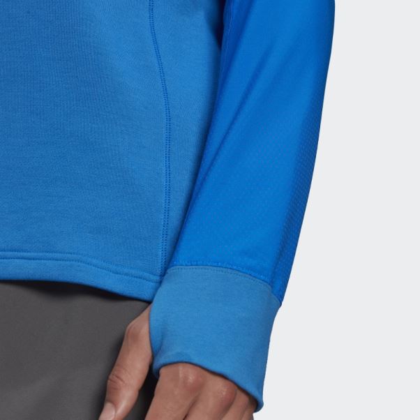 Sweat Ras Du Cou Réfléchissant Rapide Adidas Blue Rush
