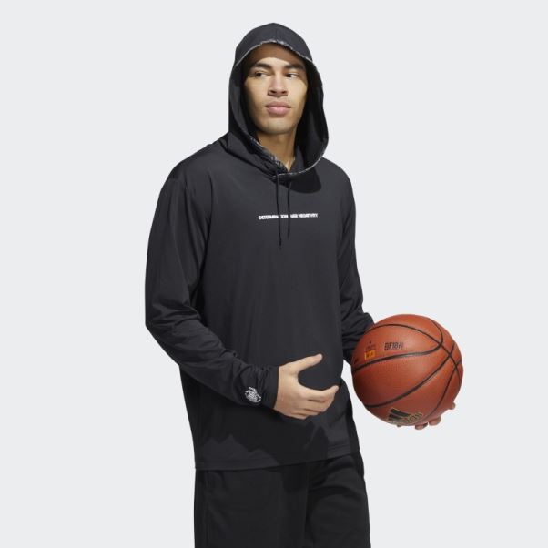 Donovan Mitchell Sweat à Capuche Noir Adidas