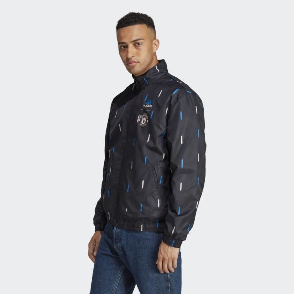 Veste Réversible Manchester United Anthem Noir Adidas
