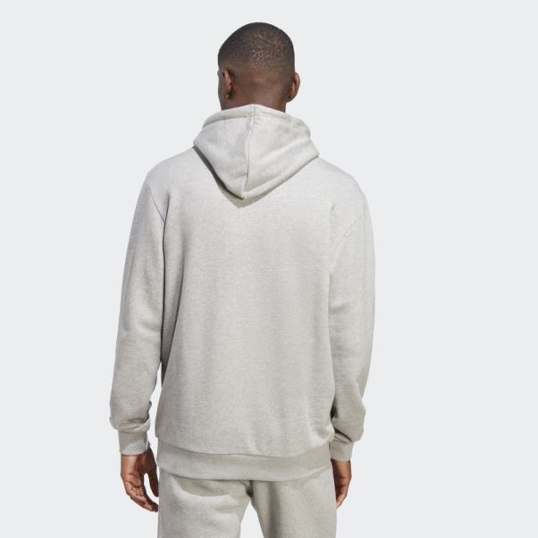 Sweat à Capuche Adidas Adicolor Classics Trèfle Gris Moyen