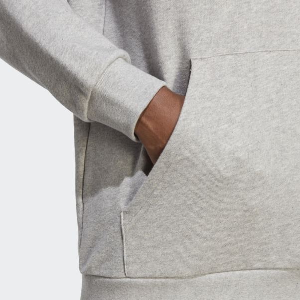 Sweat à Capuche Adidas Adicolor Classics Trèfle Gris Moyen