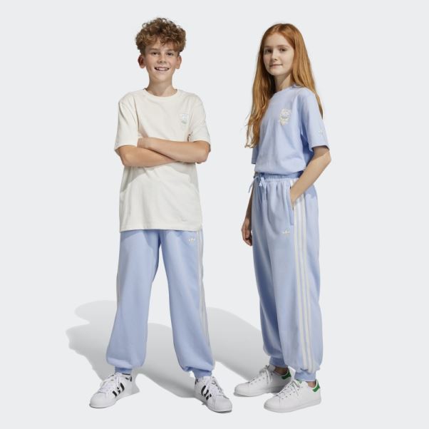 Bleu Aube Adidas Pantalon De Survêtement à Imprimé Graphique