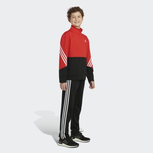 Veste En Tricot Audacieux Rouge Adidas