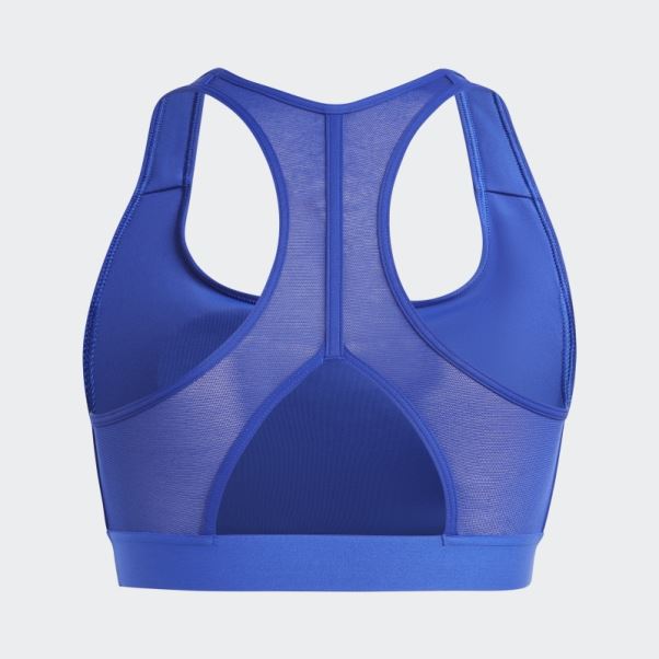 Soutien-gorge à Maintien Moyen Powerreact Hyperbright Bleu Adidas Mode