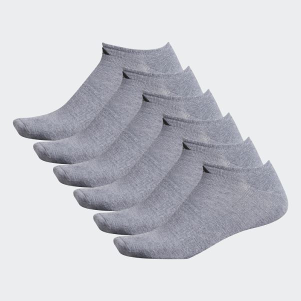 Chaussettes Invisibles Matelassées Adidas Athletic 6 Paires XL Gris Moyen