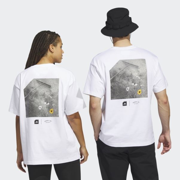 T-shirt Blanc Adidas Adicross Burning Cart Society (non Genré)
