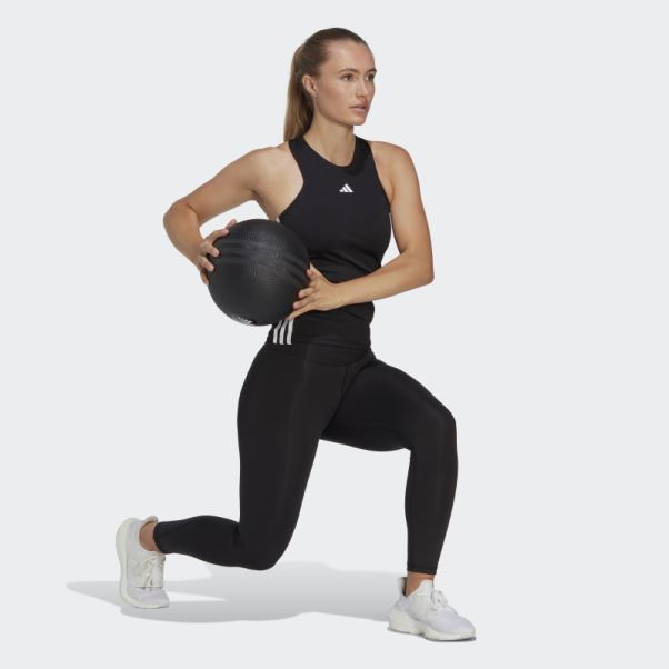 Adidas Aeroready Train Essentials Débardeur 3 Bandes Regular Noir