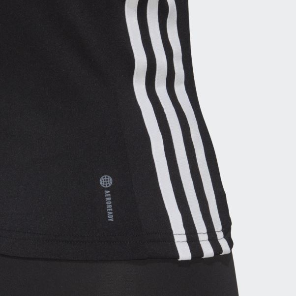 Adidas Aeroready Train Essentials Débardeur 3 Bandes Regular Noir