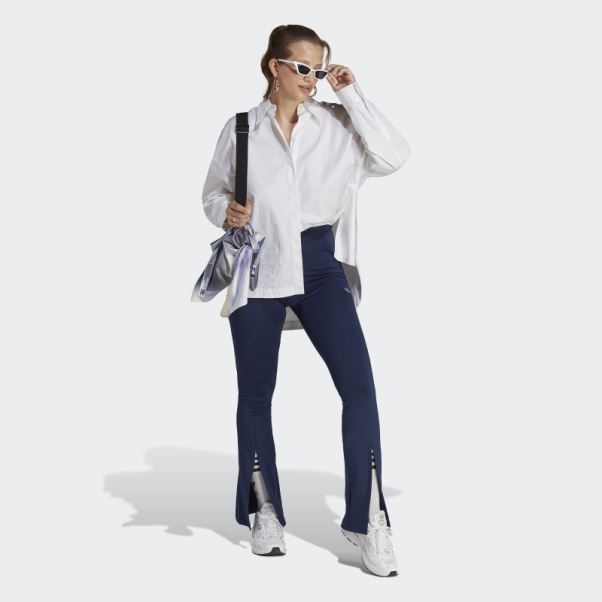 Adidas Pantalon évasé Avec Ourlet Fendu Night Indigo