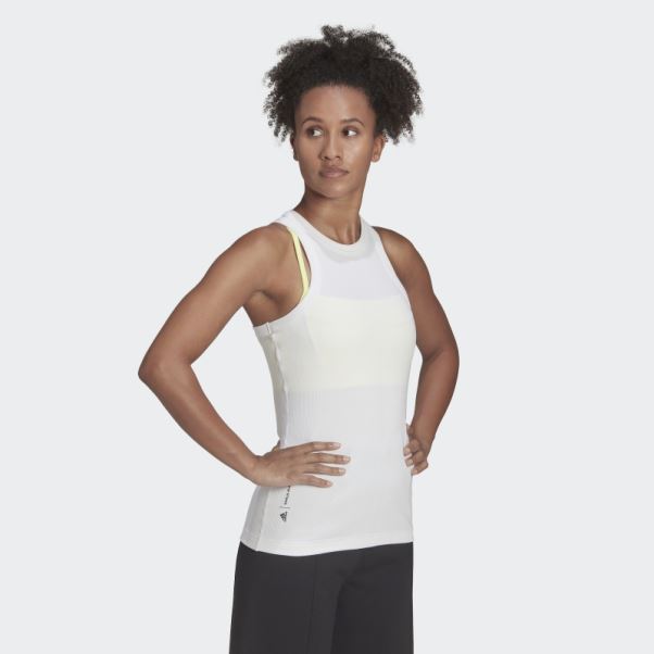 Adidas X Karlie Kloss Débardeur Côtelé Blanc Fashion