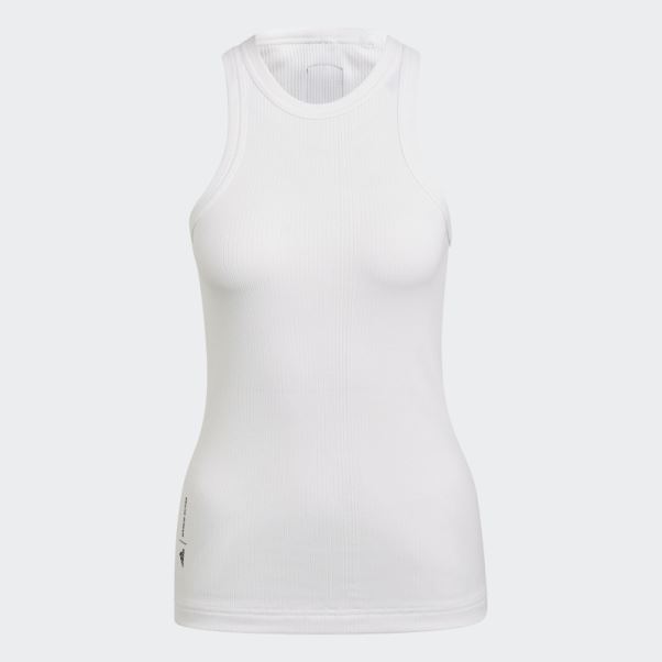 Blanc Chaud Adidas X Karlie Kloss Débardeur Côtelé