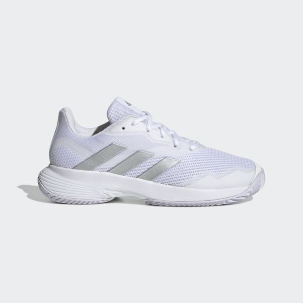 Mode Adidas Courtjam Control Chaussures De Tennis Argent
