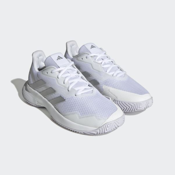 Mode Adidas Courtjam Control Chaussures De Tennis Argent