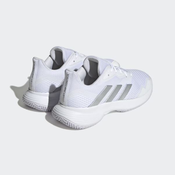Mode Adidas Courtjam Control Chaussures De Tennis Argent