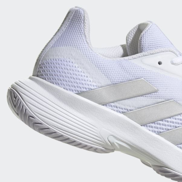 Mode Adidas Courtjam Control Chaussures De Tennis Argent