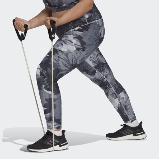 Training Essentials Legging Taille Haute Imprimé (taille Plus) Adidas Gris