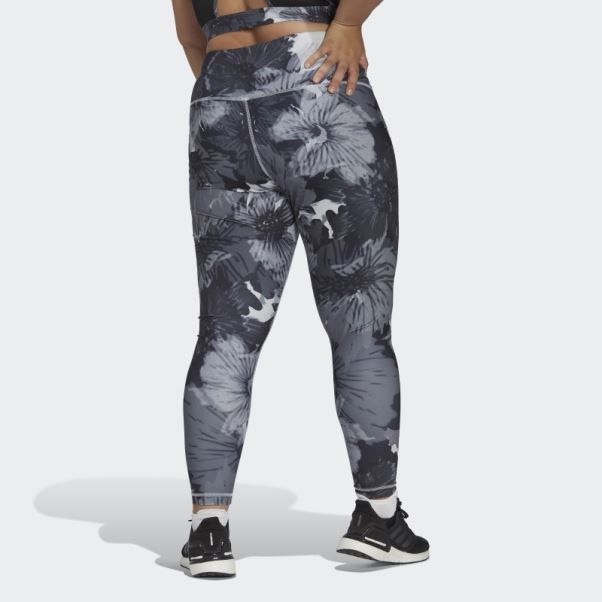 Training Essentials Legging Taille Haute Imprimé (taille Plus) Adidas Gris