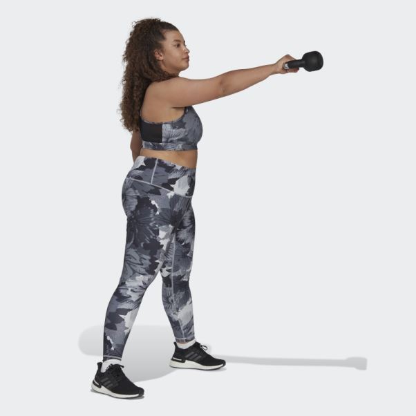 Training Essentials Legging Taille Haute Imprimé (taille Plus) Adidas Gris