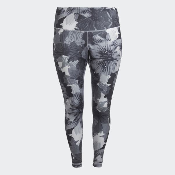 Training Essentials Legging Taille Haute Imprimé (taille Plus) Adidas Gris