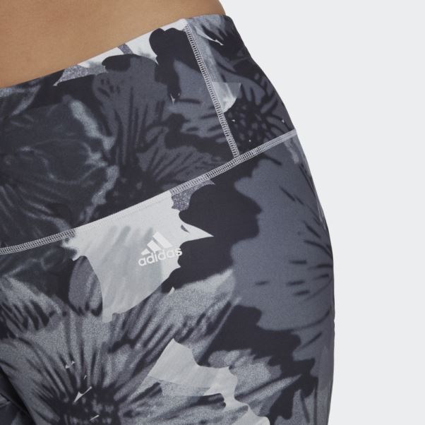 Training Essentials Legging Taille Haute Imprimé (taille Plus) Adidas Gris