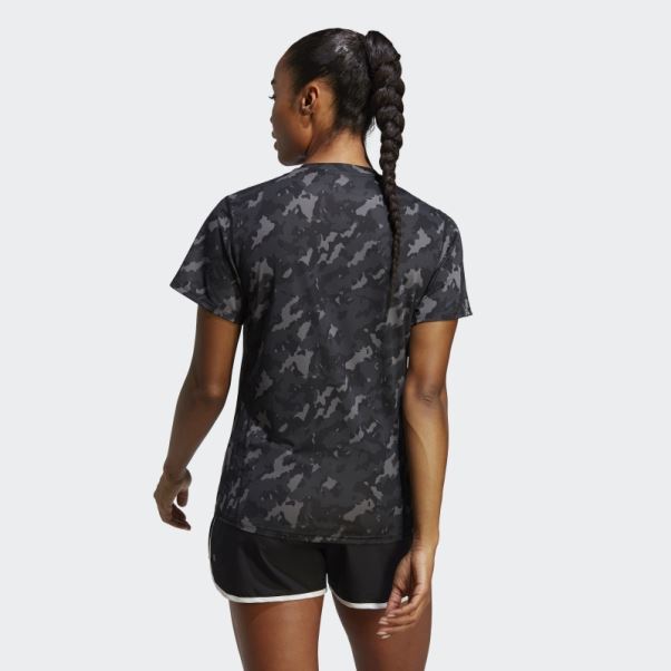 T-shirt De Course Camouflage Noir Own The Run Adidas