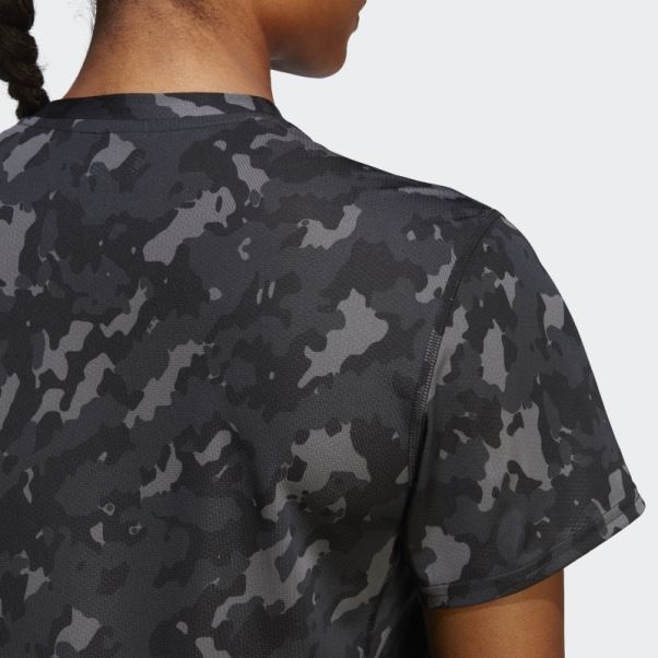 T-shirt De Course Camouflage Noir Own The Run Adidas