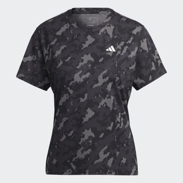 T-shirt De Course Camouflage Own The Run Adidas Noir