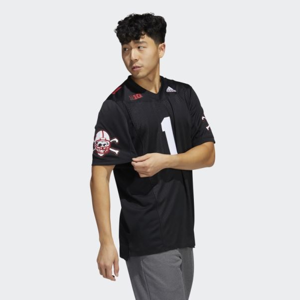 Maillot Cornhuskers Blackshirts Noir Adidas