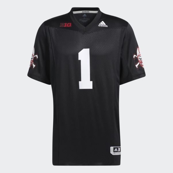 Maillot Cornhuskers Blackshirts Noir Adidas