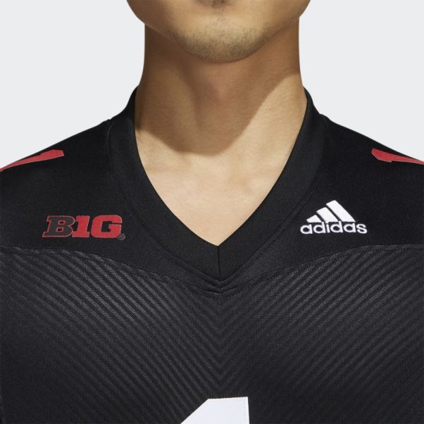 Maillot Cornhuskers Blackshirts Noir Adidas