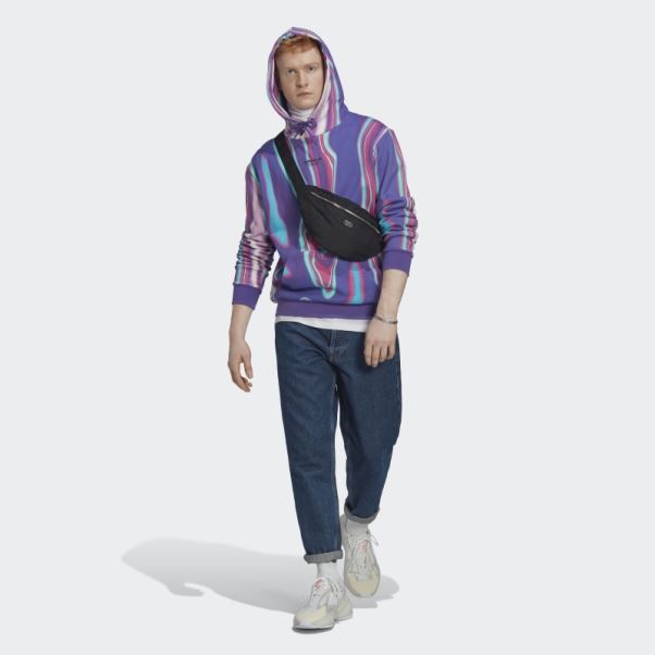 Adidas Sweat à Capuche Hyperreal Imprimé Violet Rush