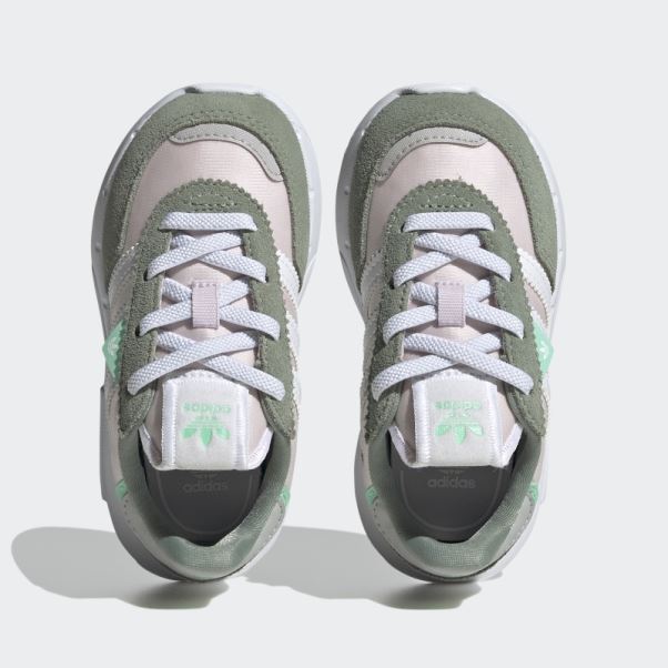 Chaussures Adidas Retropy F2 Argent Vert