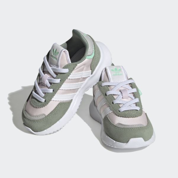 Chaussures Adidas Retropy F2 Argent Vert