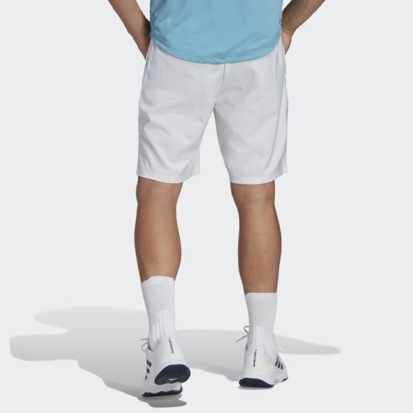 Short De Tennis Adidas Club 3 Bandes Blanc