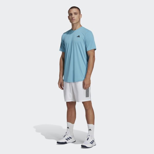 Short De Tennis Adidas Club 3 Bandes Blanc
