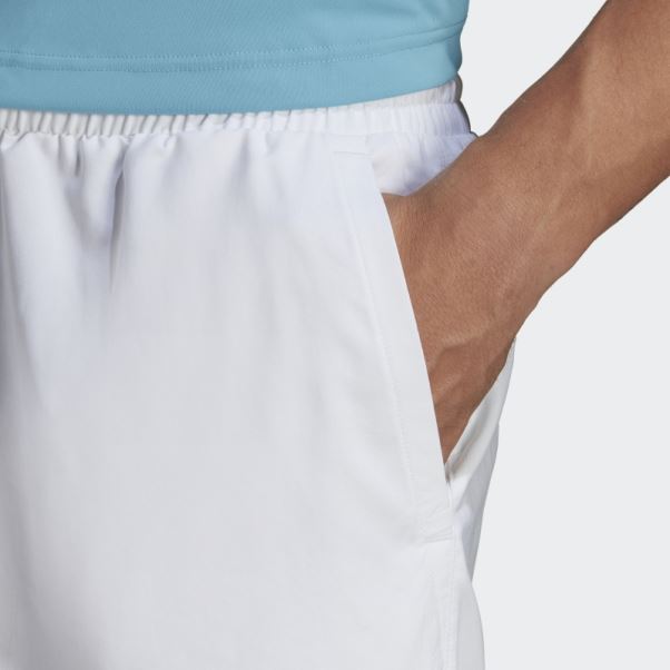 Short De Tennis Club 3 Bandes Adidas Blanc