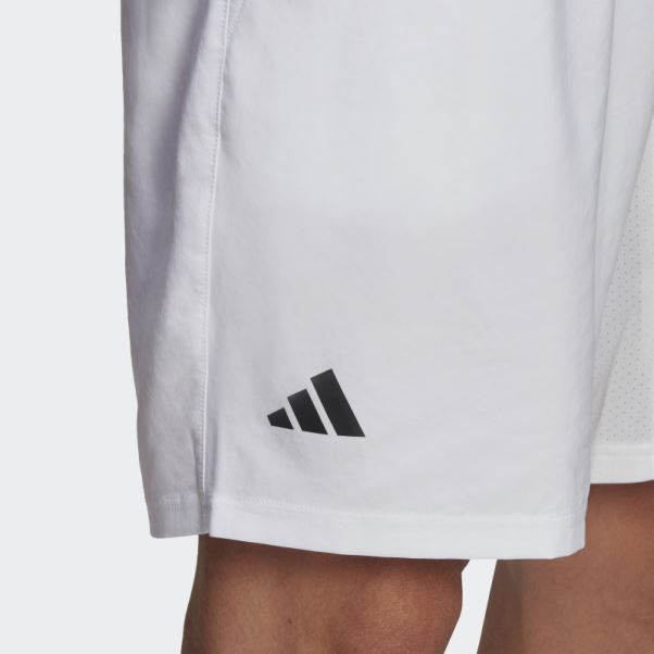 Short De Tennis Club 3 Bandes Adidas Blanc