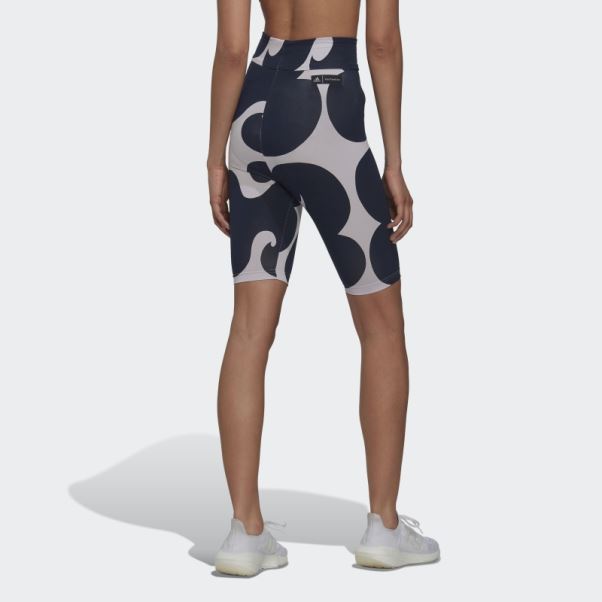 Adidas Purple Tint Marimekko Rib Short Leggings Longueur Genou