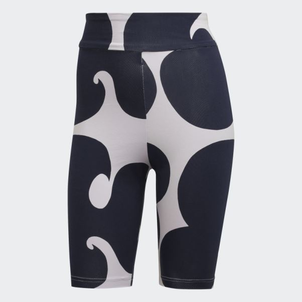Adidas Purple Tint Marimekko Rib Short Leggings Longueur Genou