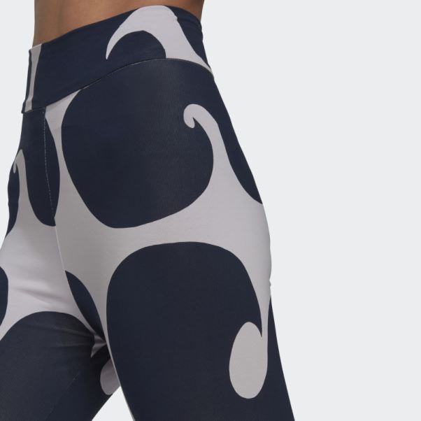 Adidas Purple Tint Marimekko Rib Short Leggings Longueur Genou
