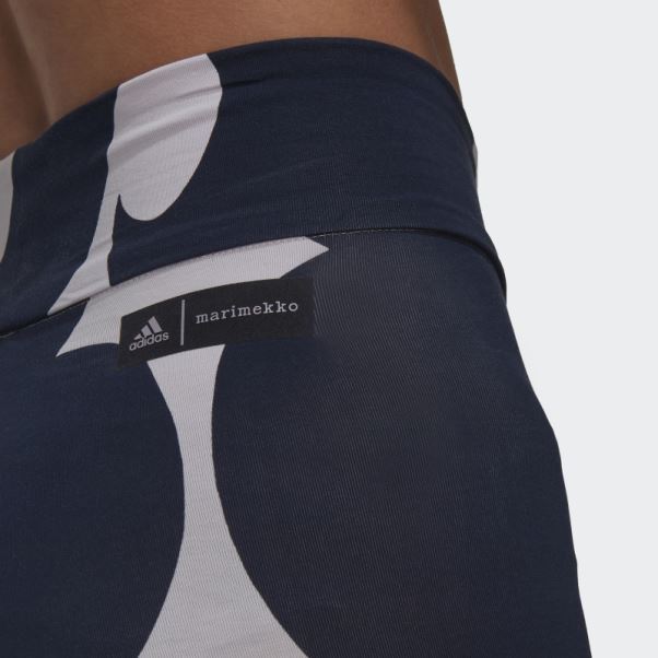 Marimekko Rib Short Leggings Longueur Genou Violet Teinte Adidas