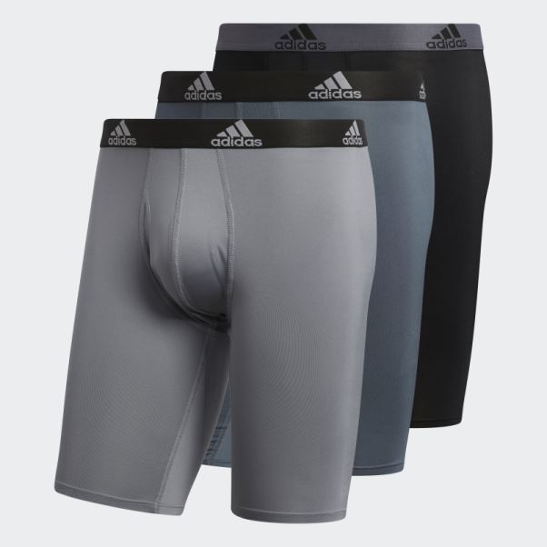 Performance Boxer Long 3 Paires Adidas Gris