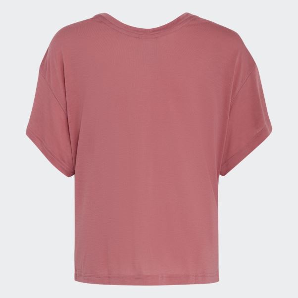 Adidas Yoga Aeroready Lâche T-shirt Rose