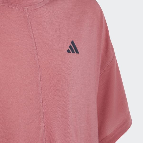 Adidas Yoga Aeroready Lâche T-shirt Rose